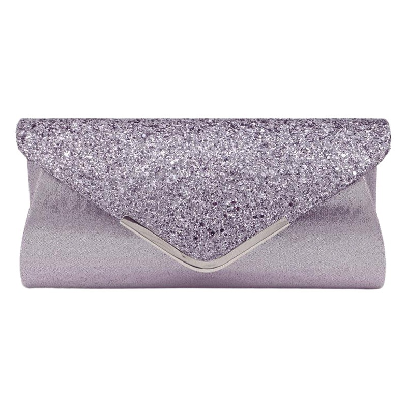 Suministro directo de fábrica 2024 primavera nueva moda europea y americana PU lentejuelas bolso de las mujeres embrague bolso cosmético bolso de noche-128