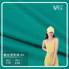 春秋单面平纹针织面料高弹全涤紧身裙瑜伽服细罗纹布跨境专用现货
