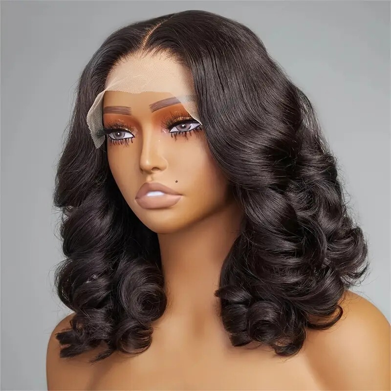 European and American fashion big wave long hair front lace wig African hot lace lace wig