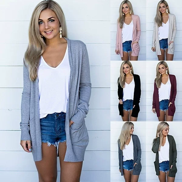 2024 Aliexpress Wish Amazon European and American Export New Flap Pocket Pants Touch Cardigan Jacket Multi-Color Multi-Size 0645