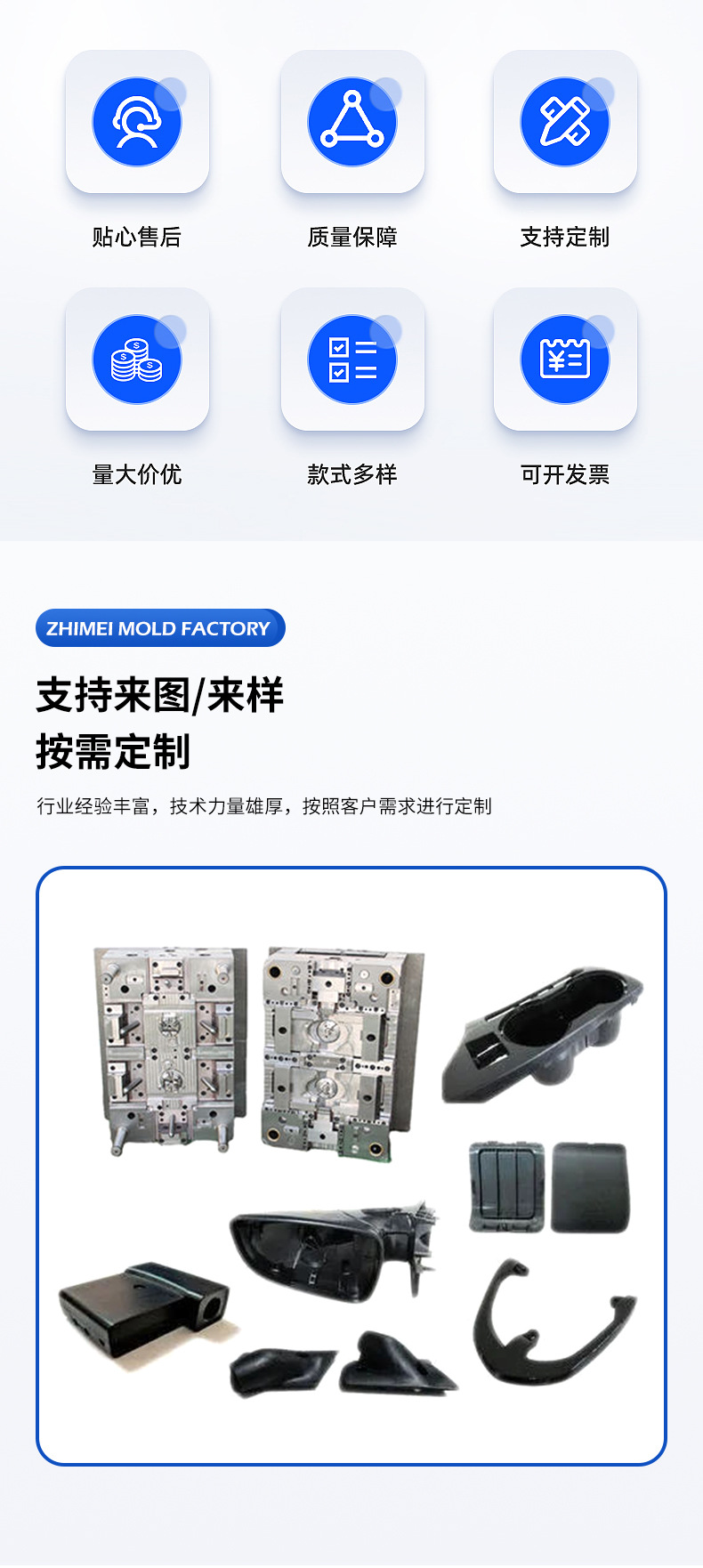 Manufacturing of Automotive Parts in Various Sizes, Custom Abs Pc Mold Parts, Injection Molding, and Plastic Parts Processing