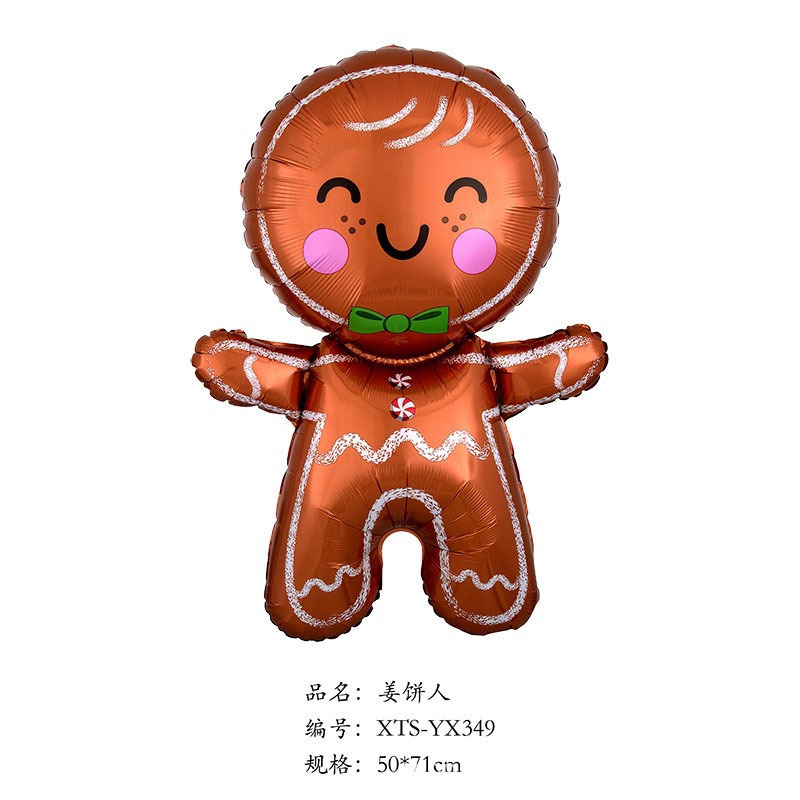 クロスボーダークリスマスサンタクロース杖ヘラジカスノーフレーク雪だるま漫画アルミフィルムバルーンクリスマスパーティー装飾ボール|undefined