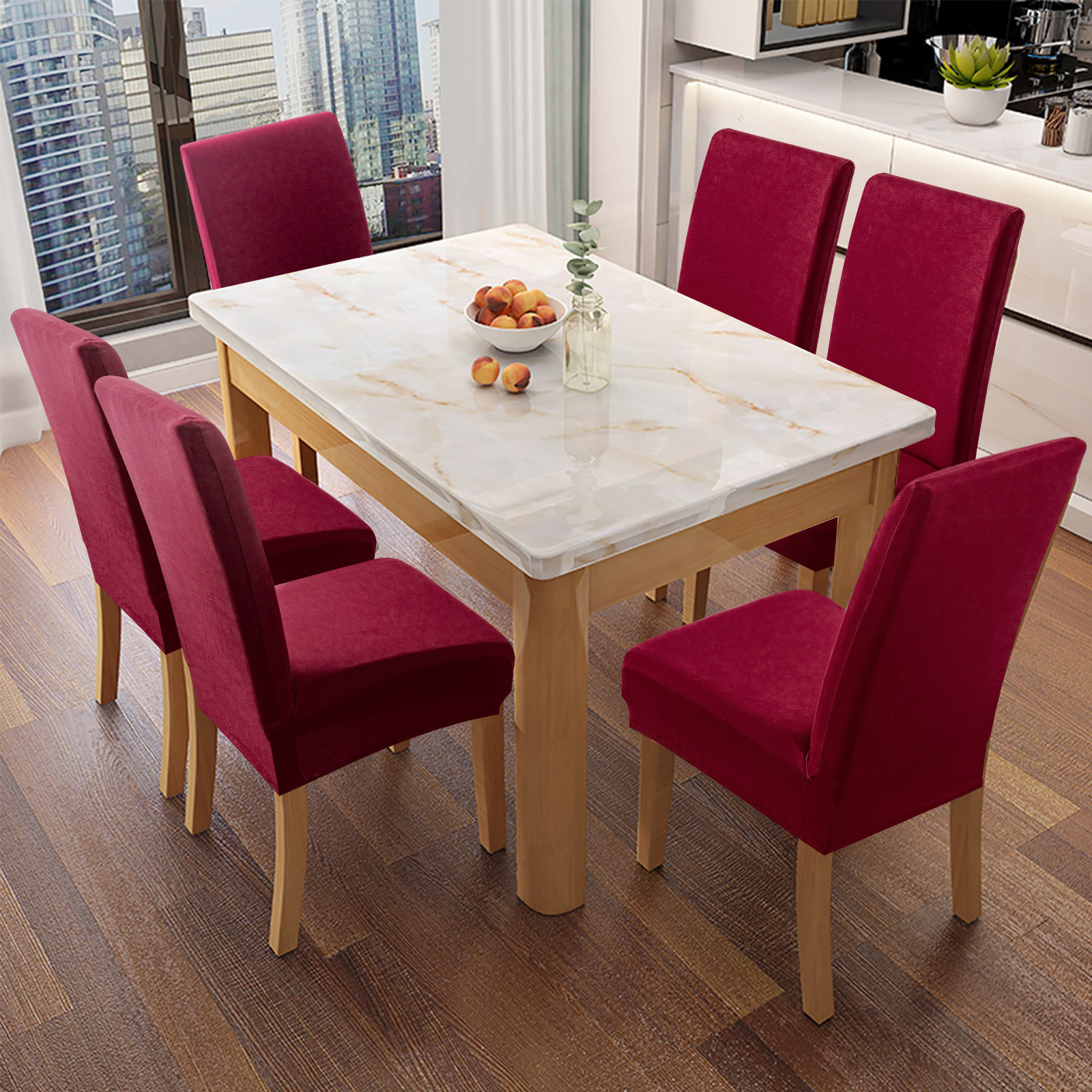 Milk silk elastic chair cover dust-proof and stain-resistant home chair protective cover manufacturer wholesale solid color chair cover