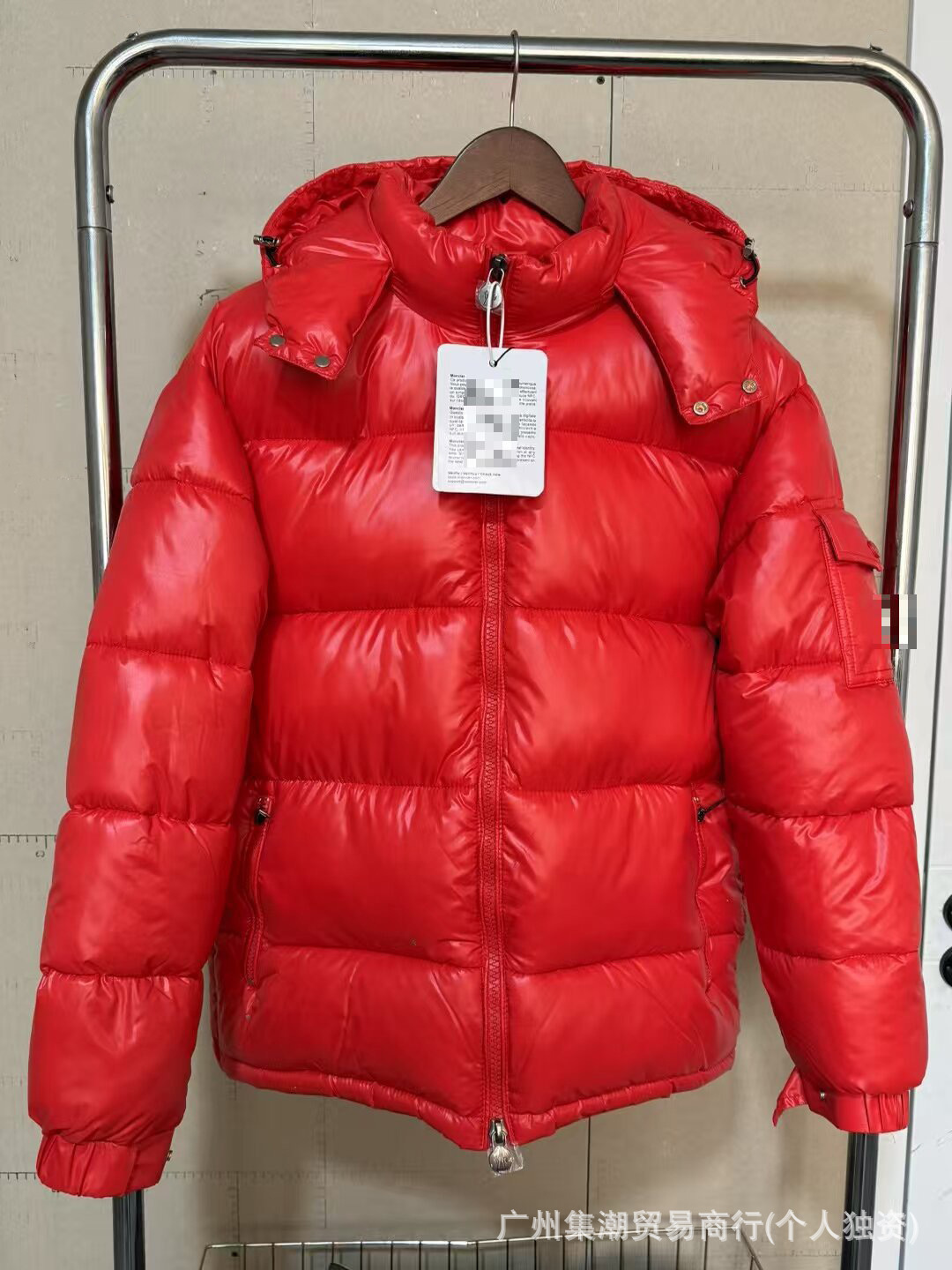 빨간색 면 코트 1013