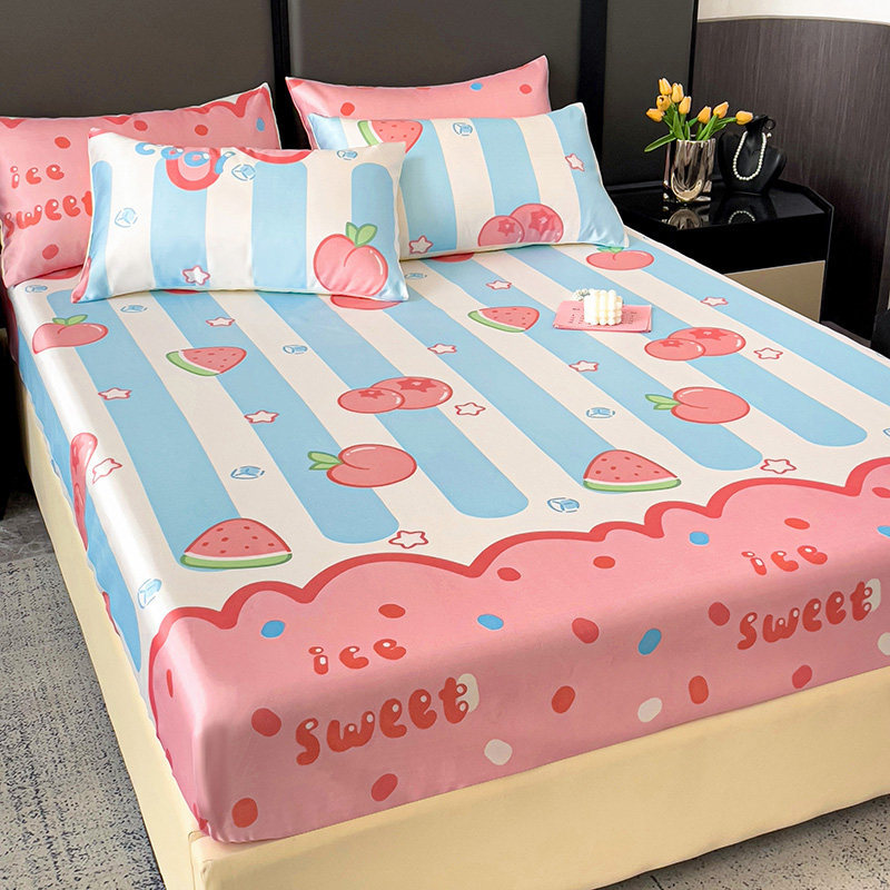 Cama de hielo de verano, cama desnuda de lujo ligera, cubierta de protección de colchón todo incluido, cubierta de cama de hielo lavada con agua. image 21