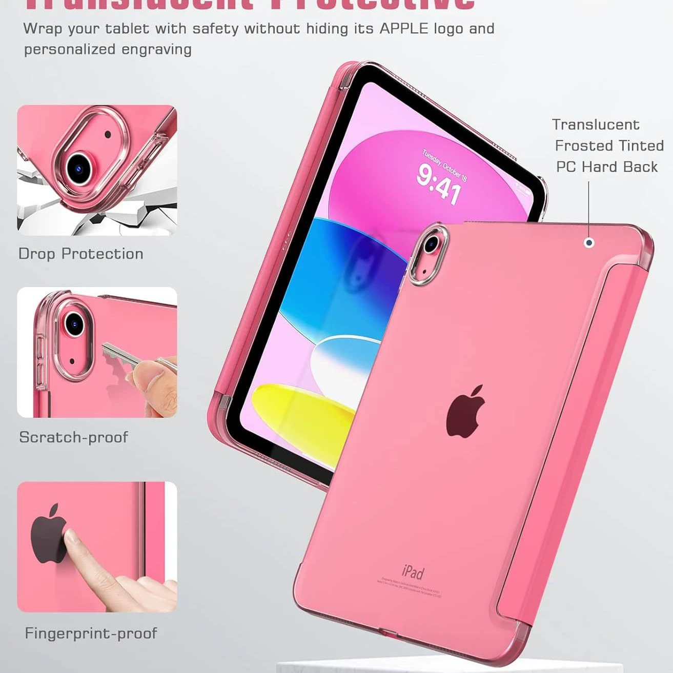 Защищающий чехол для iPad 10-го поколения, Air 11PC, жесткая оболочка с подставкой, магнитный, против сгибания, лучший продавец, защитный чехол для планшета