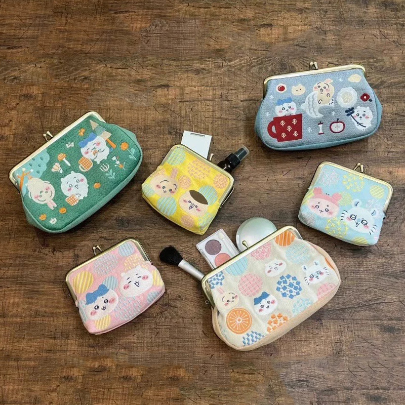 in stock Japanese chiikawa Jiyika Wow Gold Bag Cartoon Cute Embroidered Cosmetic Bag Usaki Storage Bag in stock Japanese chiikawa Jiyika Wow Gold Bag Cartoon Cute Embroidered Cosmetic Bag Usaki Storage Bag