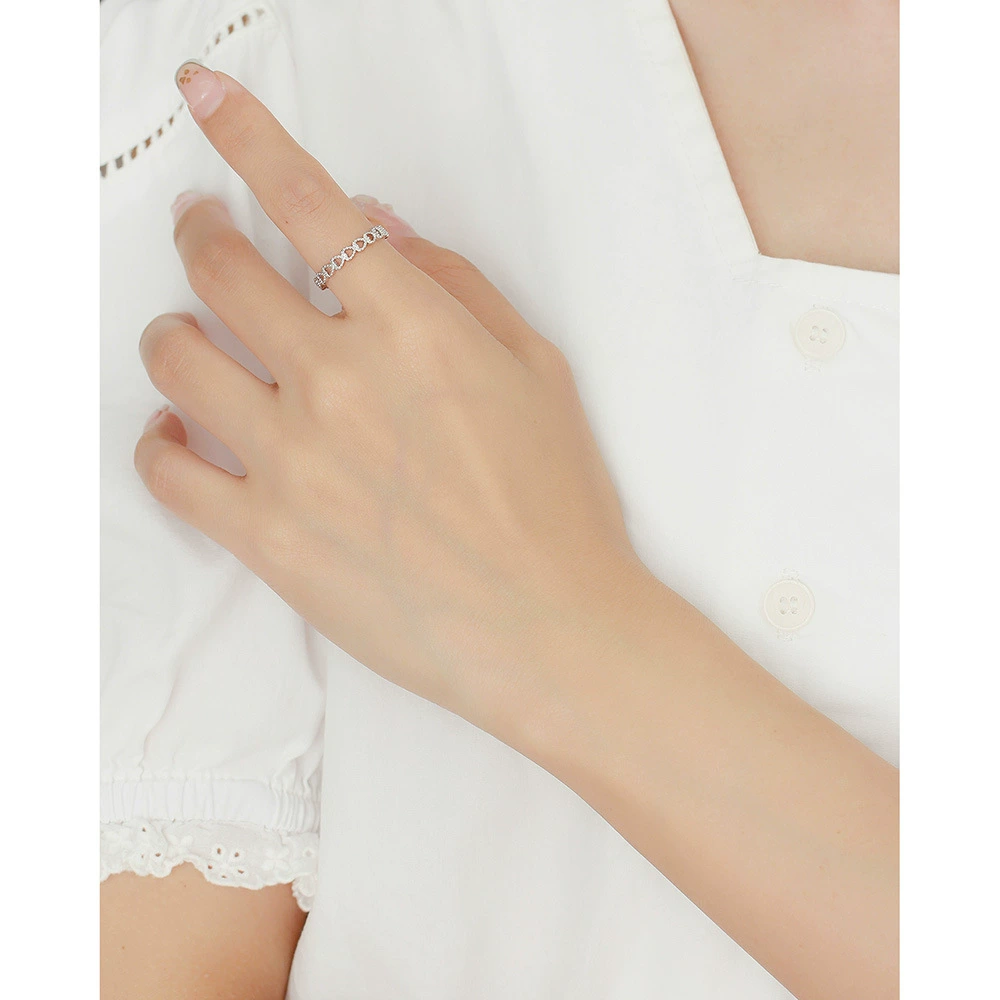 Design ring heart-shaped heart shaped, silver 925 sample