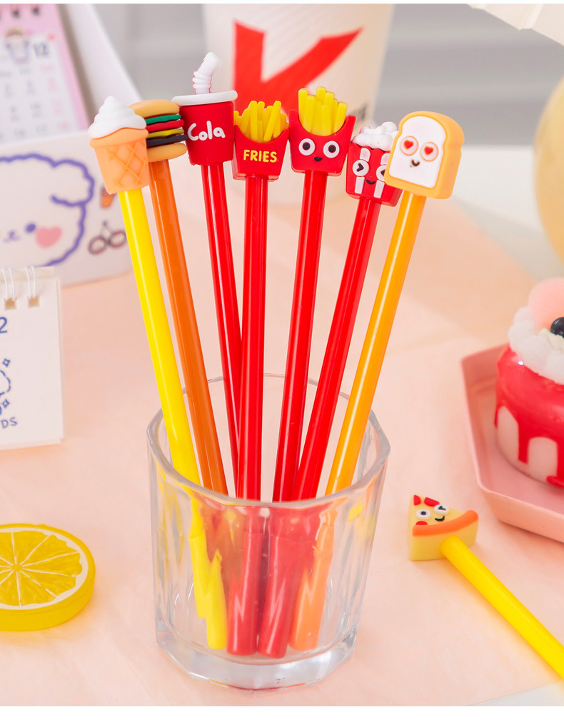 Cute Creative Fast Food Hamburger Ice Cream Gel Pen display picture 2