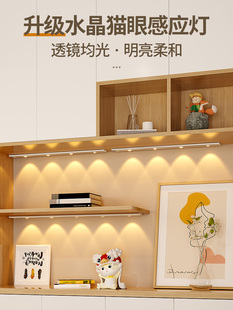 Cabinet Light with Intelligent Human Body Automatic Sensing Charging Wireless Self-Adhesive Shoe Cabinet Bottom Entrance Hallway Corridor Without Plug-In