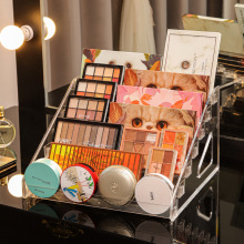 亚克力透明多层指甲油展示架口红收纳盒塑料美甲店化妆品桌面展架