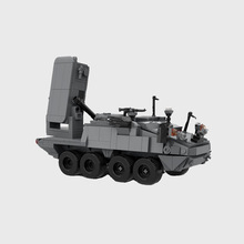 MOC积木兼容乐高 162365  M1256微波雷达装甲车 模型摆件跨境玩具