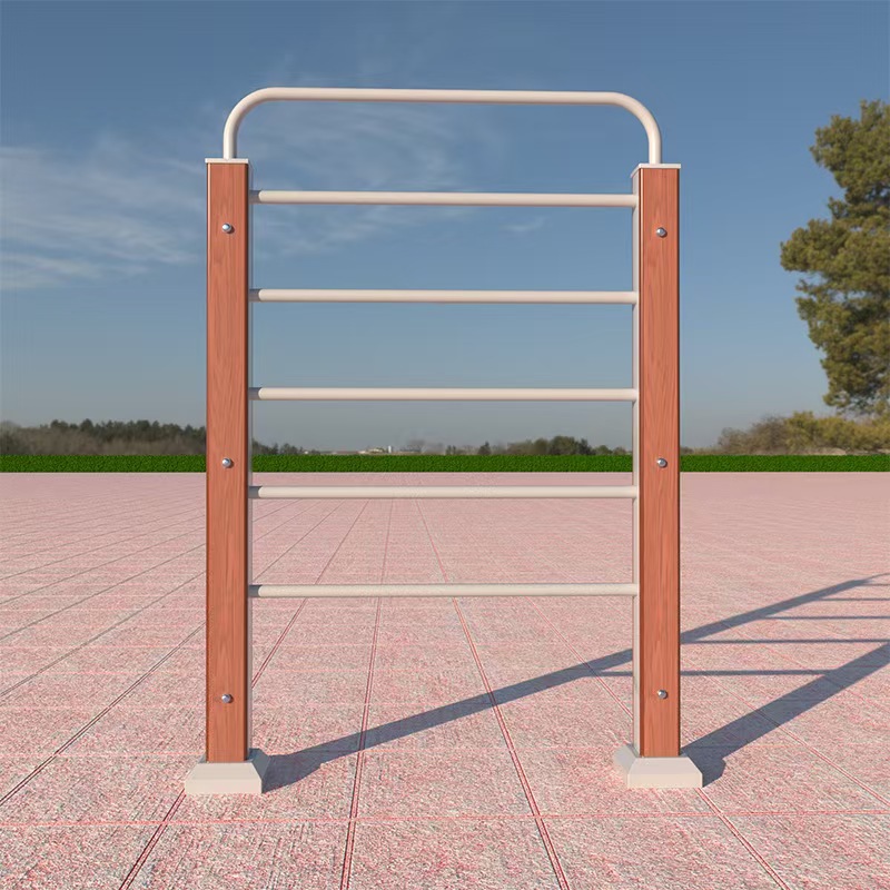 Nuevo estándar nacional al aire libre equipo de acondicionamiento físico de plástico y madera camino de acondicionamiento físico multifuncional integrado equipo de acondicionamiento físico de ancianos equipo de entrenamiento