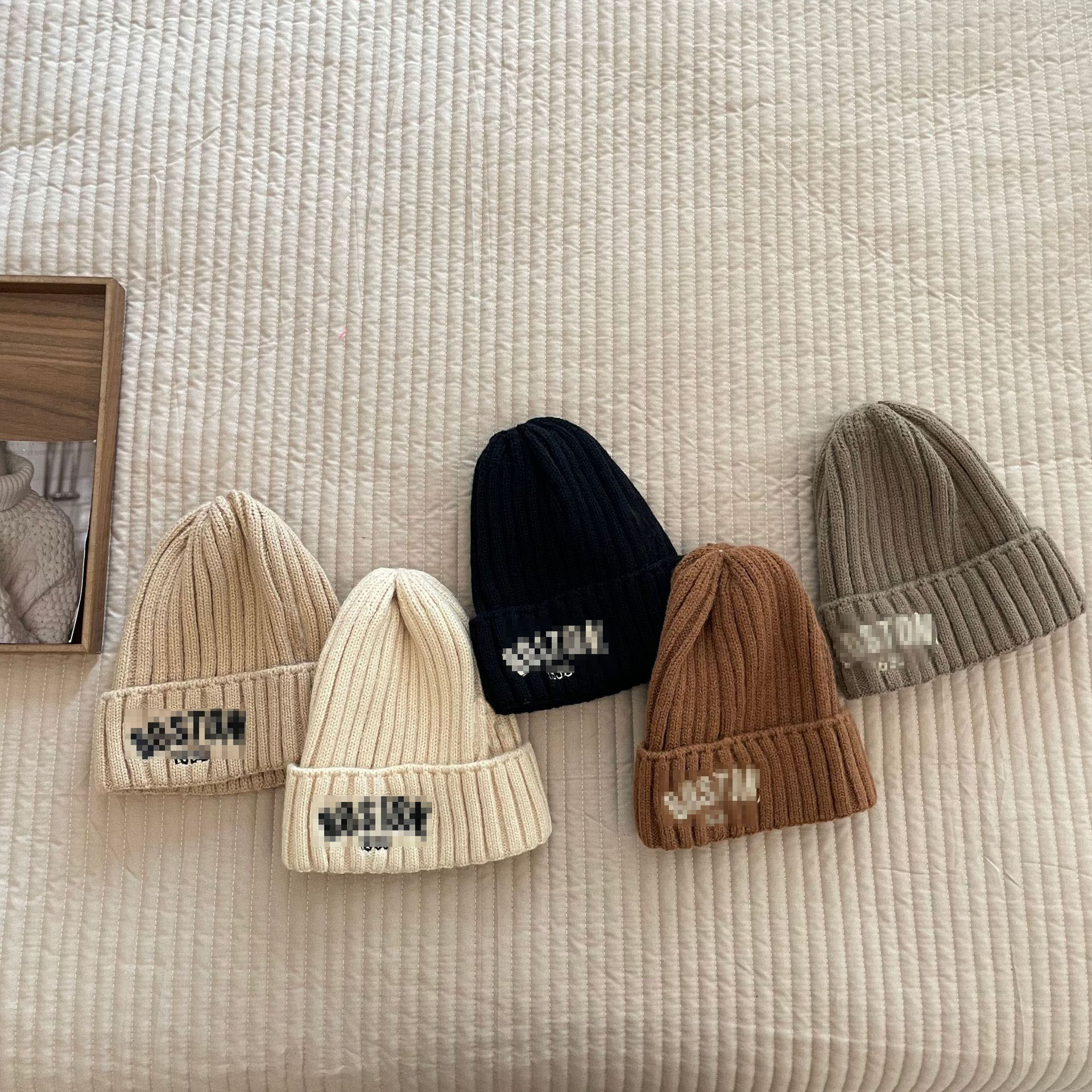 Korean Kidsren's Hats, Autumn and Winter Warm Ear Protection Hats, Stylish Baby Fashion Knitted Pullover Hats, Woolen Hats