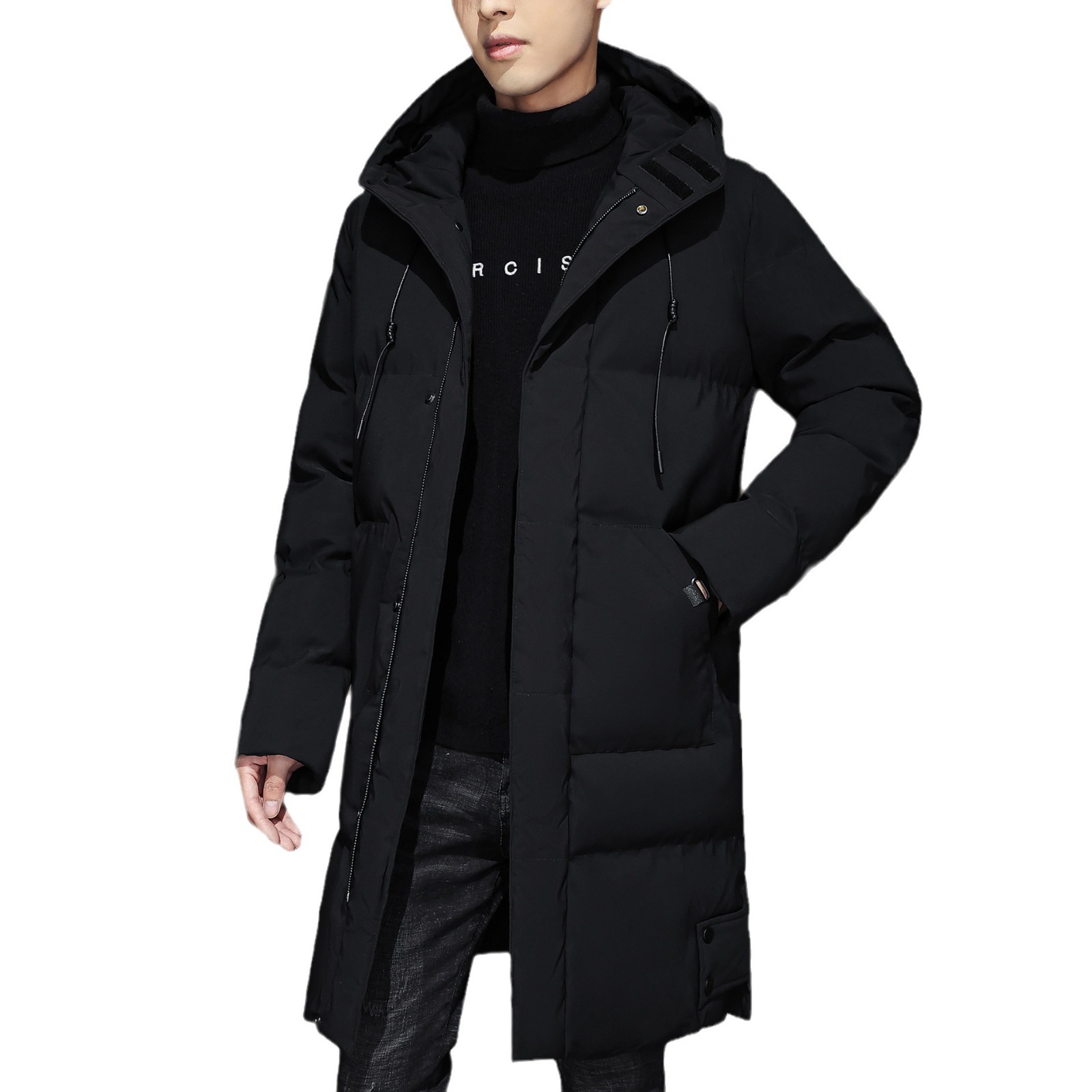 Veste d'hiver homme à capuche chaude rembourrée et doublée_voghion.com