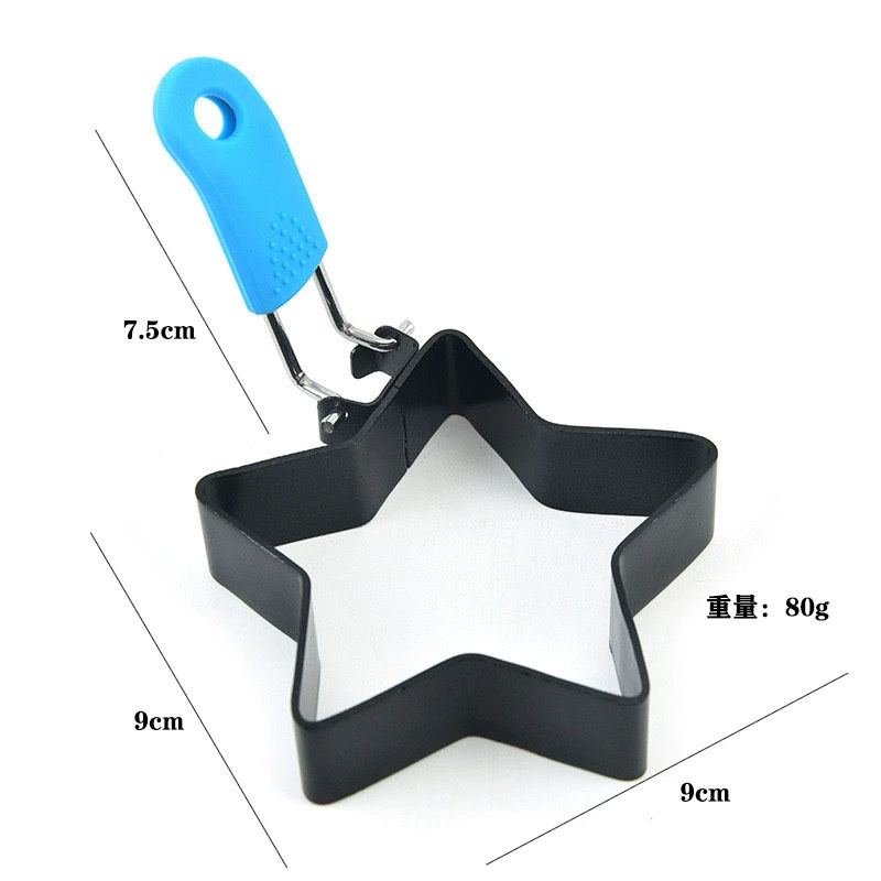 Multi-style non-stick fried egg omelette mold DIY model fried egg omelette love five-pointed star poached egg meat pie fried egg circle