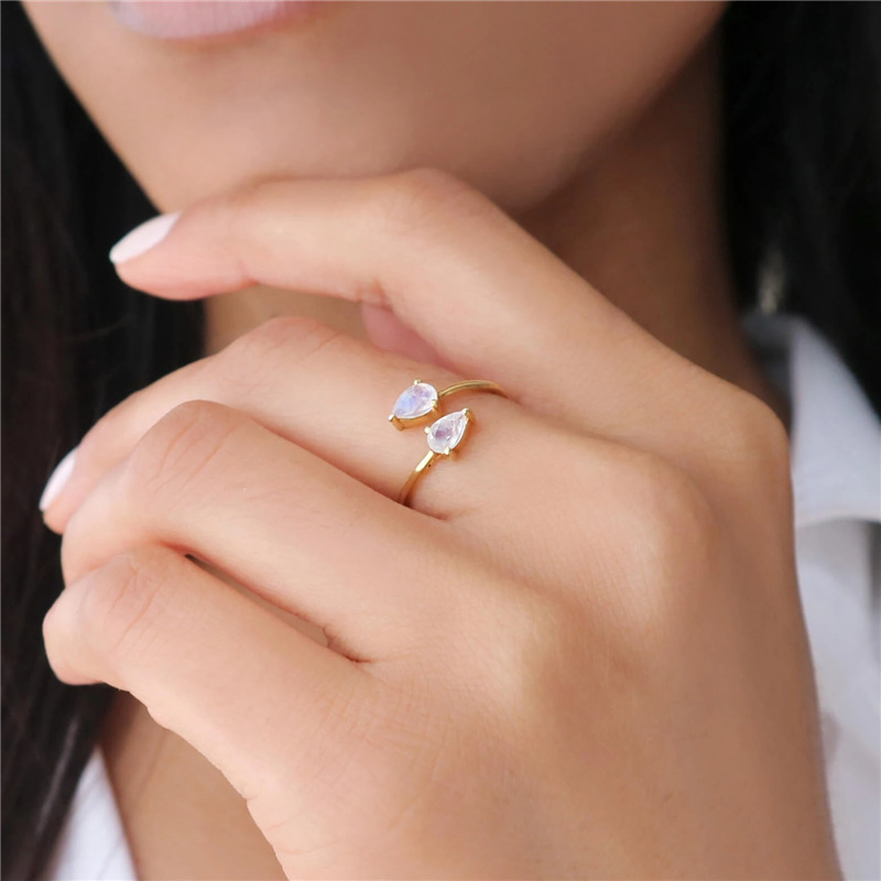 4g Weight Zircon Inlay Material Open Rings, Rings Classification Adjustable Ring Size 1 Piece Quantity Daily Occasion 925 Sterling Silver Material Geometric, Cross, Water Droplets Pattern Women's Gender Plating, Inlay Design Simple Style Style 1 Piece 925 Sterling Silver Geometric Cross Water Droplets Zircon Open Rings Rings 21