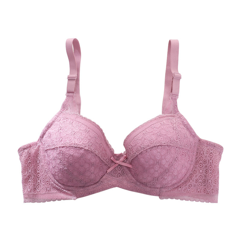 Shantou sujetador de encaje sexy sin esponja ultra delgada ropa interior transpirable y cómoda ajustable para mujeres sujetador anti-caída