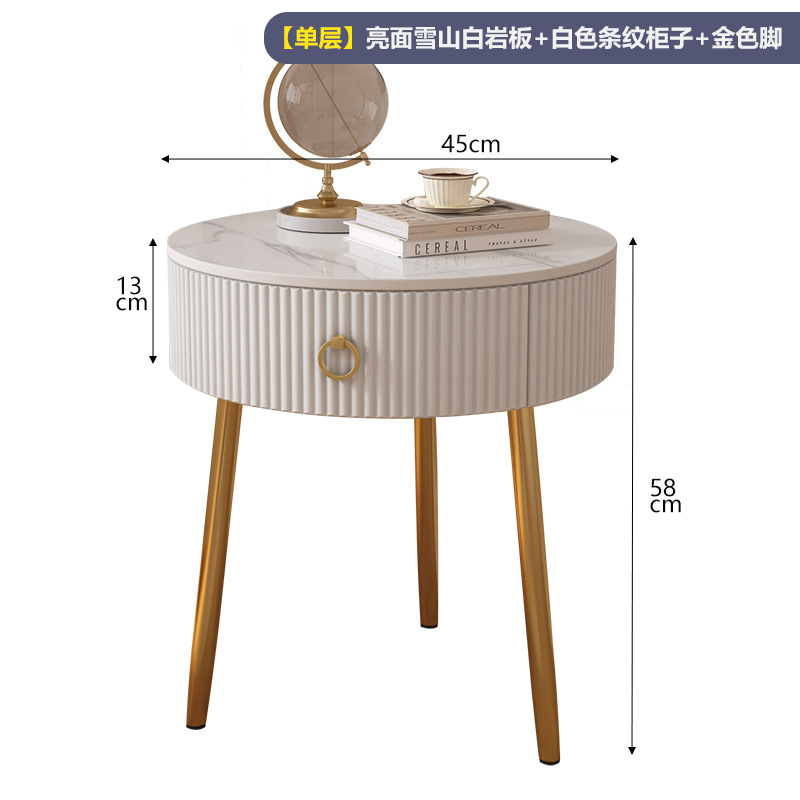 흰색 줄무늬 캐비닛 + 설산 흰색 바위판 (45cm)
