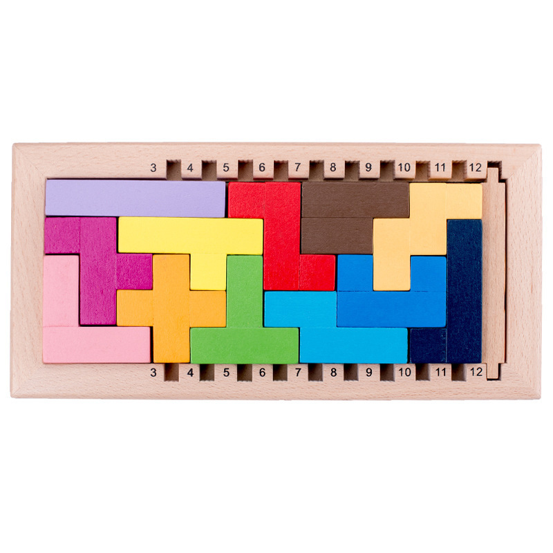 Rompecabezas de Educación Temprana de madera bloques de construcción rompecabezas de bloques tridimensionales entre padres e hijos desarrollo de iluminación interactivo juguetes de pensamiento lógico
