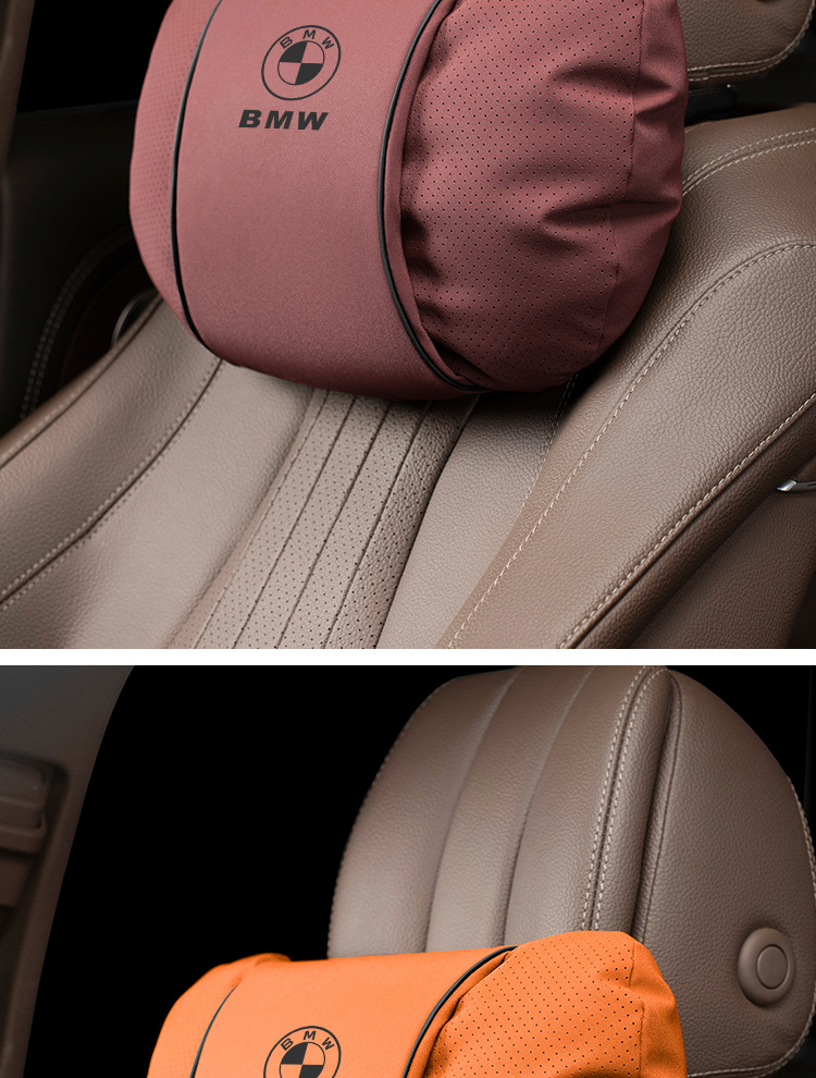 Suitable for Bmw Car Headrest New 5 Series 3 Series 1 Series 7 Series X1X2X4X3X5X6 Neck Pillow Lumbar Cushion Yacht Velvet