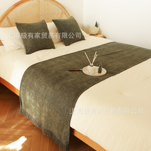 质感流沙肌理床旗民宿床尾毯床尾巾INS风毯子沙发毯盖毯毛毯
