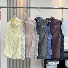 男女情侣款早秋多口袋户外运动山系风休闲撞色叠穿马甲  9107