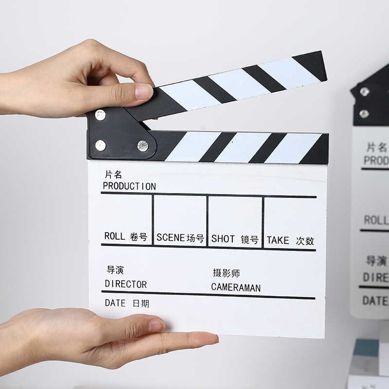 Wooden Multifunctional Director's Board Film and Television Shooting Field Note Board Film Boarder Gift Studio Decorative Ornaments Wooden Multifunctional Director's Board Film and Television Shooting Field Note Board Film Boarder Gift Studio Decorative Ornaments
