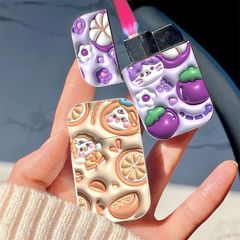 3D creative cartoon cute pink flame gas transparent lighter Instagram girls high beauty creative windproof