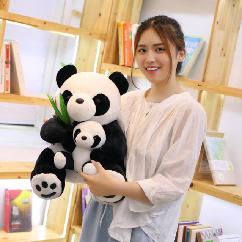 Panda muñeca de peluche juguete nacional tesoro simulación pequeña panda muñeca pequeño tamaño colgante Ragdoll niños regalo de cumpleaños