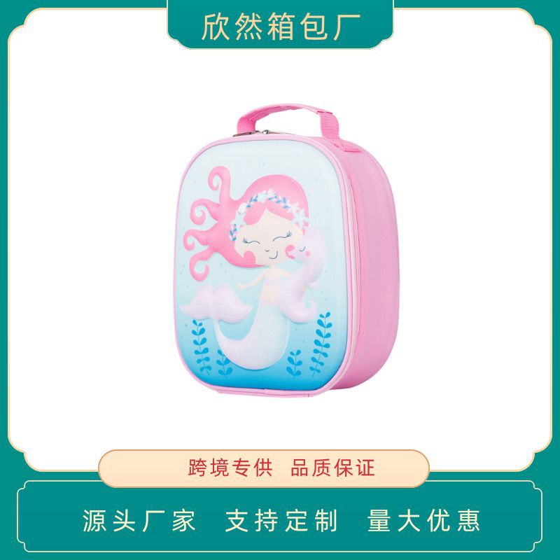 新款独角兽儿童午餐包手提卡通环保女孩学生冰袋保温可爱便当盒