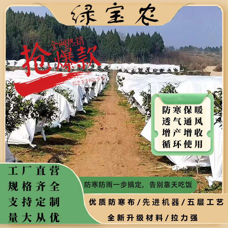 农用防霜布沃橘防寒布育苗水稻布白色防冻无纺布植物防寒罩防霜布
