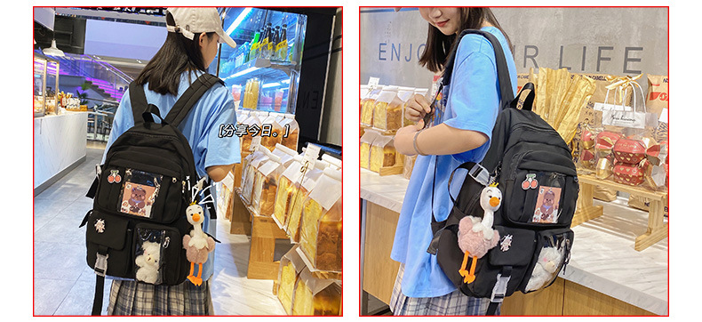 Korean Candy Color Transparent Pocket Backpack Wholesale Nihaojewelry display picture 3