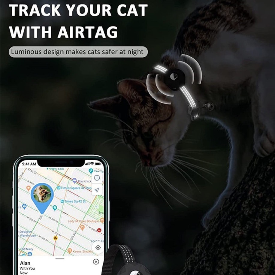 Sobib lemmikloomade silikoonkattele, kasside kaelarihmadele Airtag kaitsekatte jaoks_voghion.com