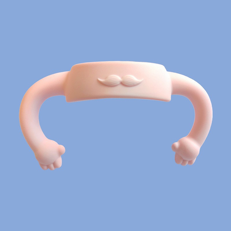 콧수염 병 손잡이---핑크색