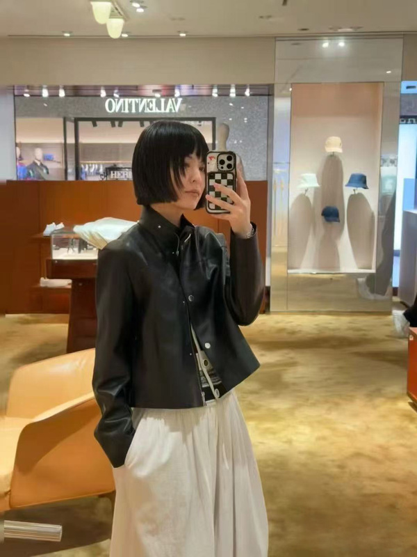 南油女装批发2025秋冬新款立领真皮羊皮夹克女小个子皮衣短款外套|undefined
