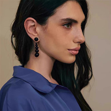 早春新款玛瑙珍珠耳钉女法式优雅小众冷淡风渐变设计高级感耳饰女