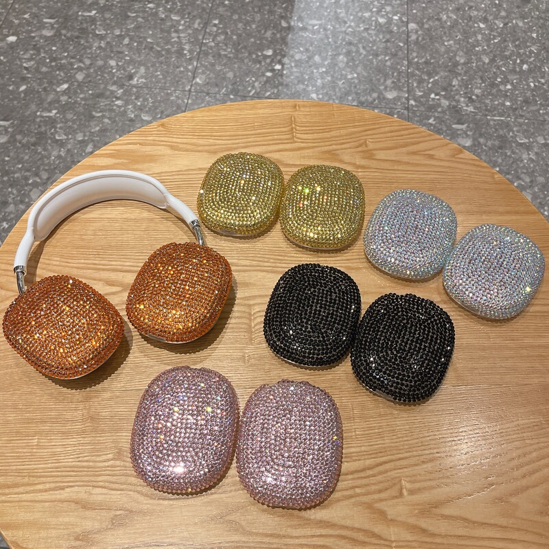 Korean Style Stereo Flash Diamond Suitable for AirPods Max2 Protective Cover Apple Head-Mounted Ear Caps Earmuffs Earphone Shell Korean Style Stereo Flash Diamond Suitable for AirPods Max2 Protective Cover Apple Head-Mounted Ear Caps Earmuffs Earphone Shell