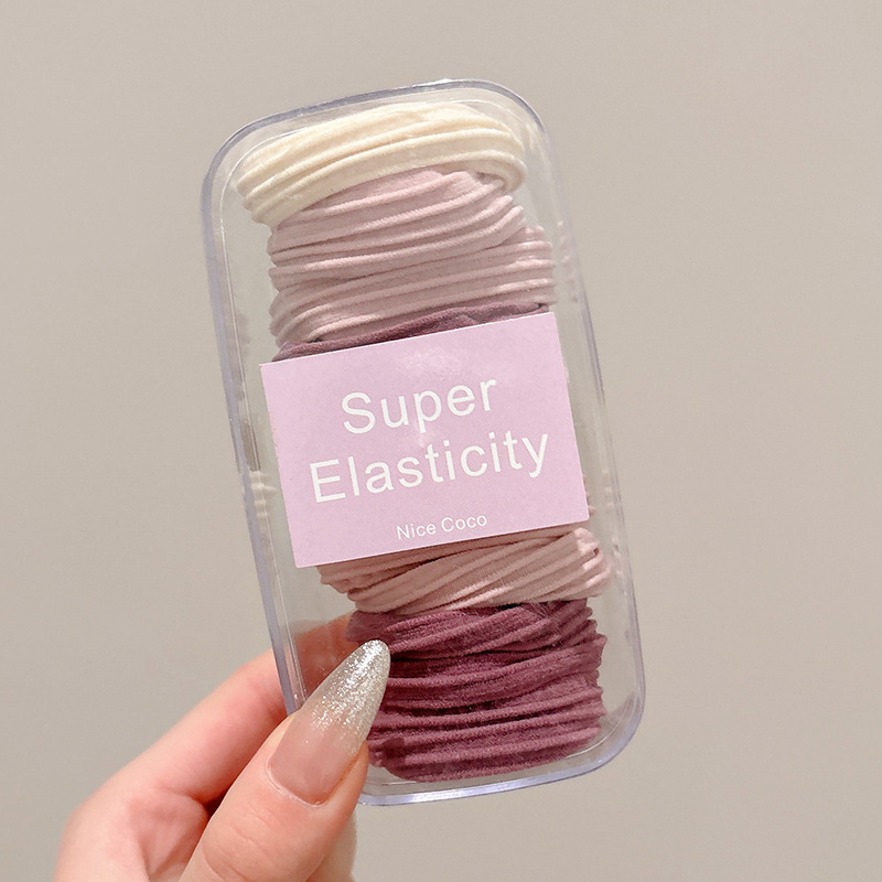Ligas para el cabello de alta elasticidad de tela resistentes para mujer