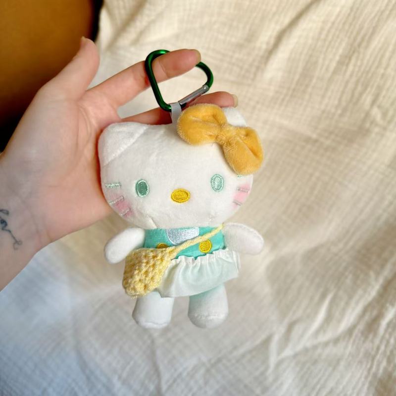 かわいいアニメハワイ水泳圏Kittyぬいぐるみストラップkt猫かばん掛けキーホルダープレゼント|undefined