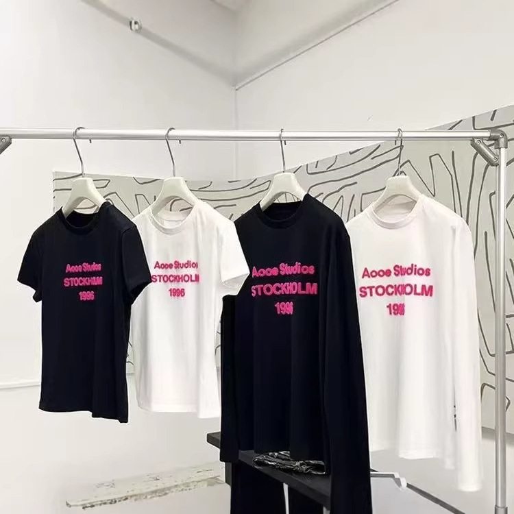 Ac26 Early Spring New Limited Edition Flocked T-Shirt Short Sleeve Long Sleeve Ac26 Early Spring New Limited Edition Flocked T-Shirt Short Sleeve Long Sleeve