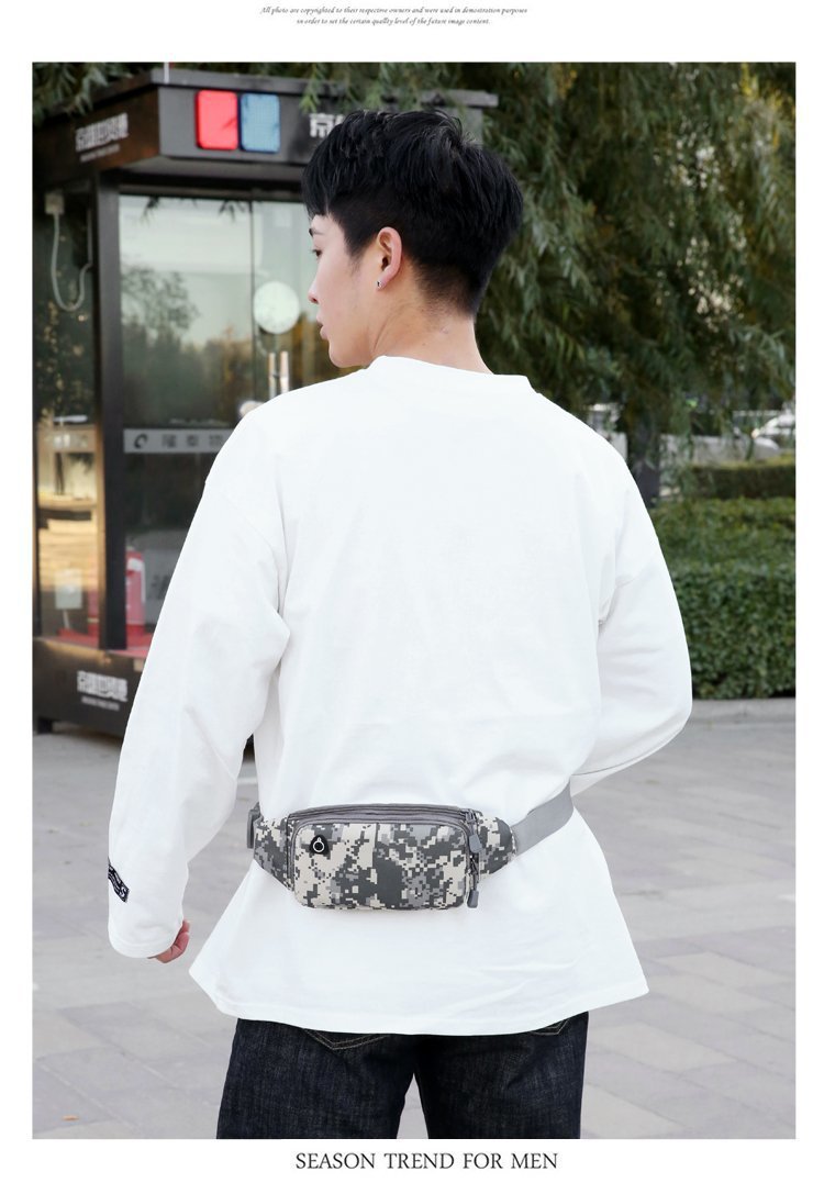 Men's Streetwear Geometric Canvas Waist Bags display picture 8