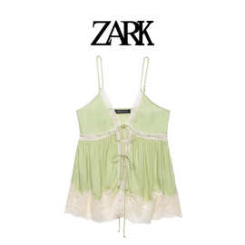 ZARK 欧美新款时尚蕾丝内衣式上衣 跨境外贸女装批发 5107058511