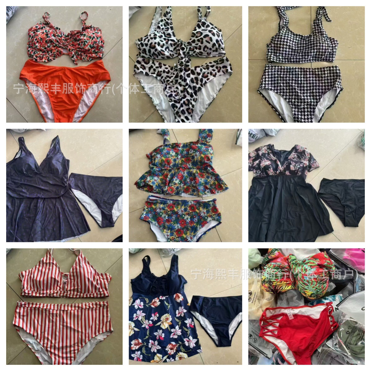 2025 nueva impresión europea y americana de Shein bikini vestido sexy malla grande trajes de baño al por mayor