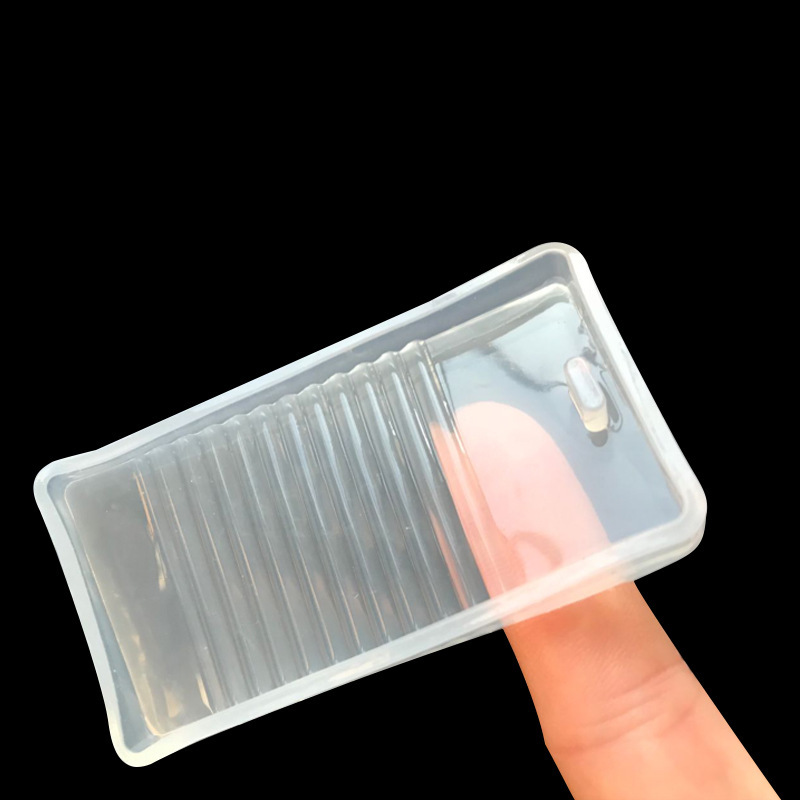 Espejo epoxi con agujero lavabo molde de silicona DIY colgante AB pegamento UV cristal