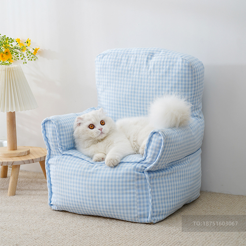 New Cat Fabric Sofa for All Seasons, Washable Pure Cotton Cat Bed, Mysterious Cat Furniture