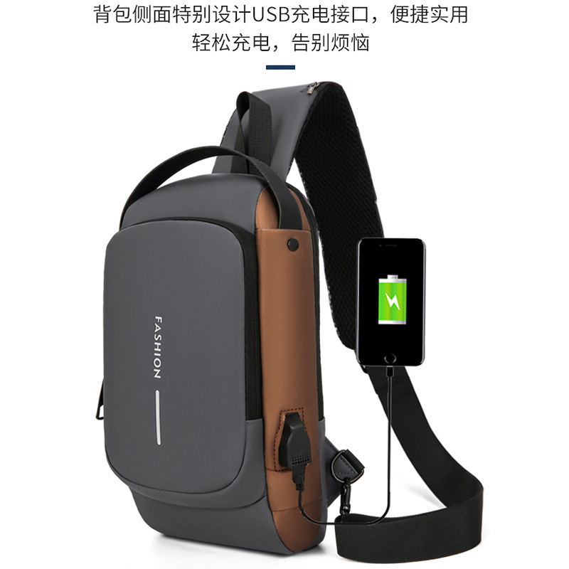 Nuevo bolso de moda para hombres bolso de pecho bolso de bloqueo de contraseña bolso de motocicleta de gran capacidad bolso de hombro antirrobo bolso deportivo