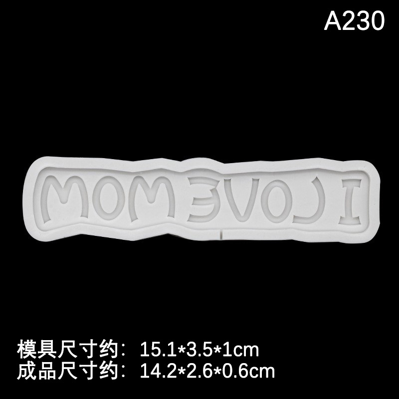 Día DE LA MADRE torta Tarjeta de inserción molde de silicona Fondant chocolate ritmo seco postre decoración molde Feliz Día DE LA Madre