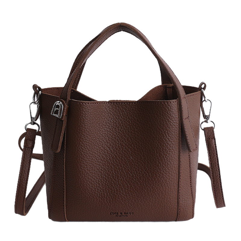 Nicho coreano litchi pattern bolso de cubo de mano mujer comercio exterior nueva moda alta textura ligera lujosa bolsa de mochila