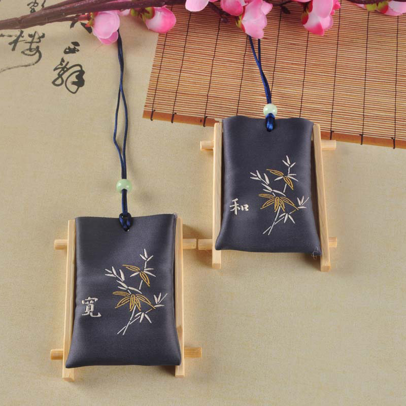 端午节香包香囊空袋子 批发随身驱蚊包DIY薰衣草锦缎香包布袋logo|undefined
